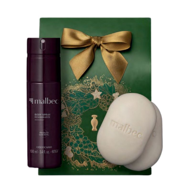 KIT PRESENTE MALBEC BODY SPRAY NATAL/25